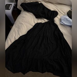 And now this, one shoulder black dress with cut out - size XS